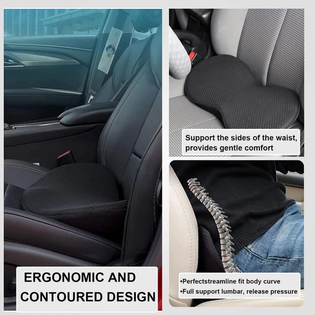 Coussin de siège de voiture en éponge à mémoire de forme, coussin de  rehaussement respirant, petite taille, oreiller de protection de la santé,  2 en 1 - AliExpress