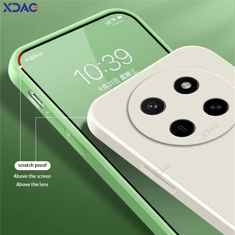 Premium Liquid Silicone Shockproof Case - Soft Protective Cover in Square Design