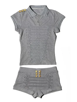 American fashion y2k millennium spice design feeling restoring ancient ways the new 2026 suits summer T-shirt shorts trend emo 1