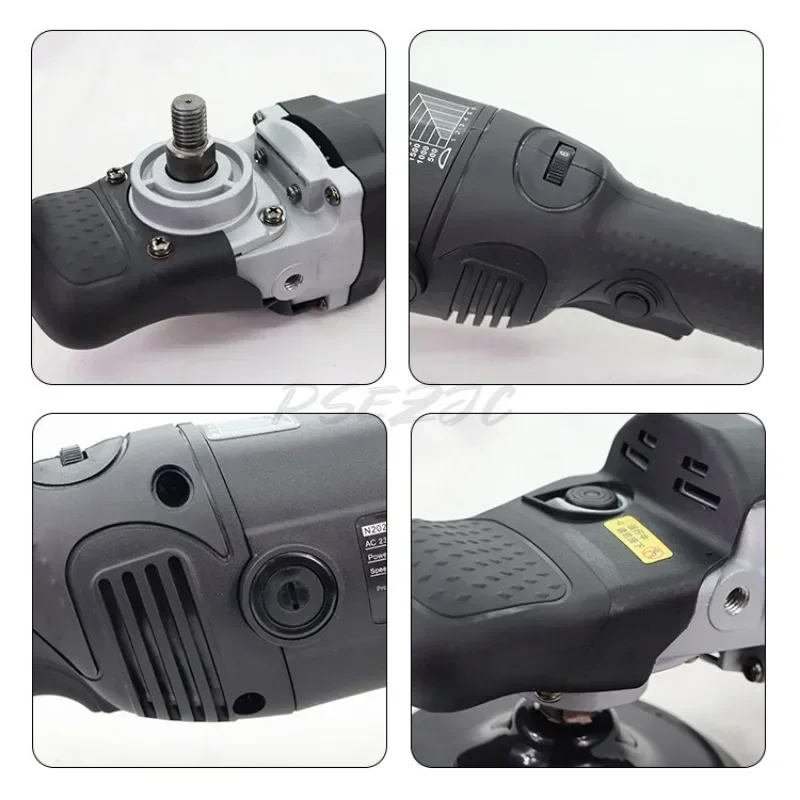 6-speed Polishing Machine Professional Automotive Beauty Electric Waxing Machine Multi Speed Adjustable Straight Core RO