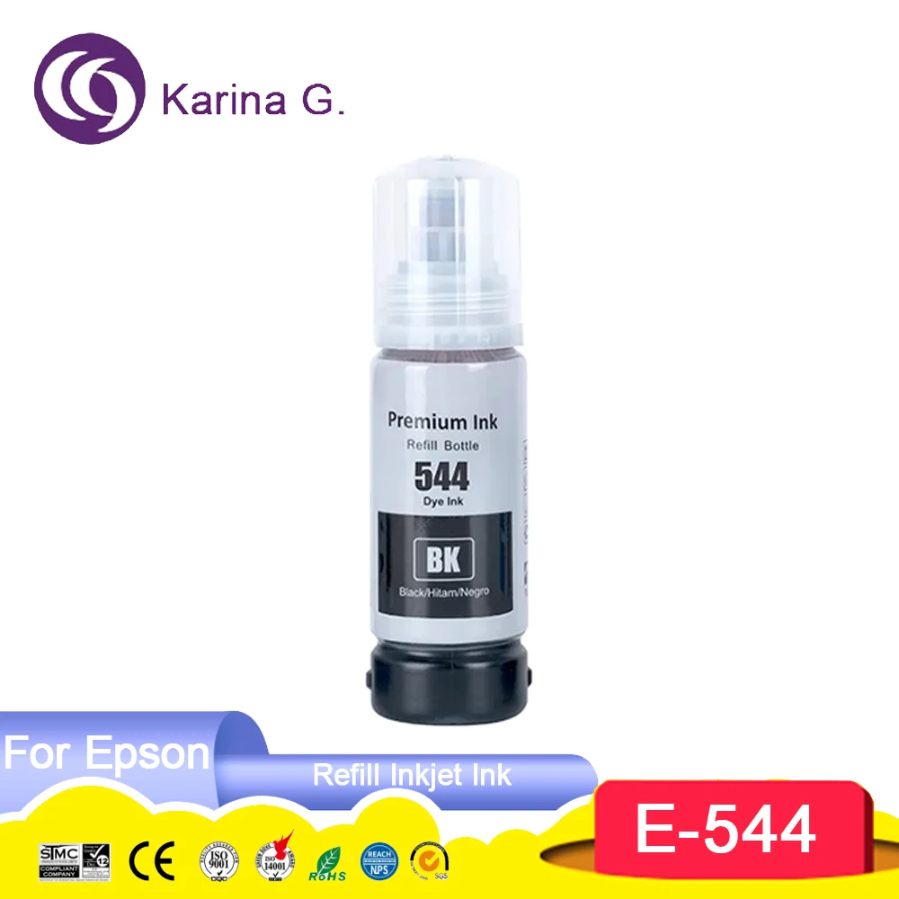 544 T544 Premium Color Compatible Bottle Water Based Refill Inkjet Ink for EcoT