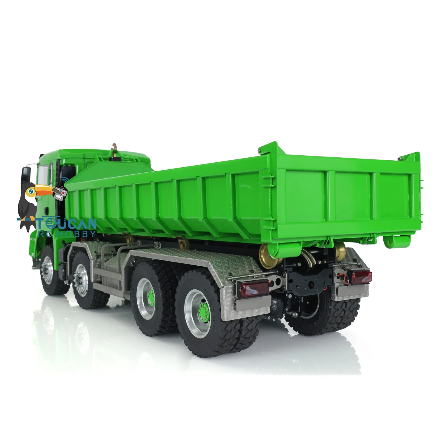 Toys 1/14 8x8 Metal LESU Hydraulic RC Roll On/Off Dump Truck TOUCAN Ready to Run RTR Painted Finished Full Dumper Cars Vehicle 5