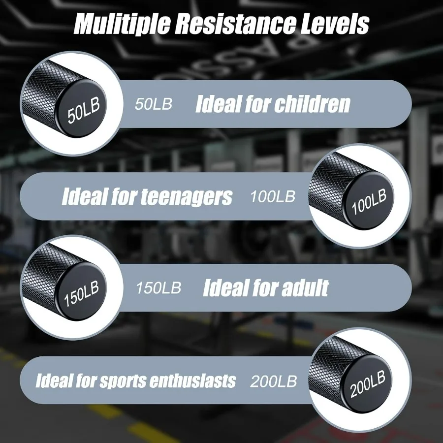 Grip Strength Trainer 6 Pack,50LB-300LB Metal Hand Grip Strengthener,Non-Slip Heavy-Duty Forearm Exerciser,Hand Gripper for Musc