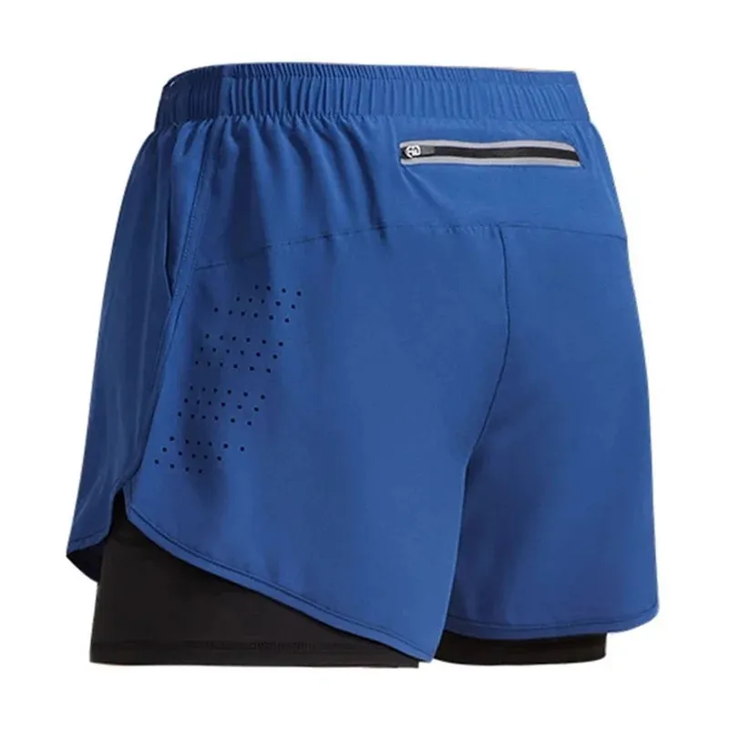 2024 New Men's Fitness Training Shorts Summer 2 In 1 Quick Dry Gym Beach Running Double-deck Shorts Outdoor Sportswear Men 4