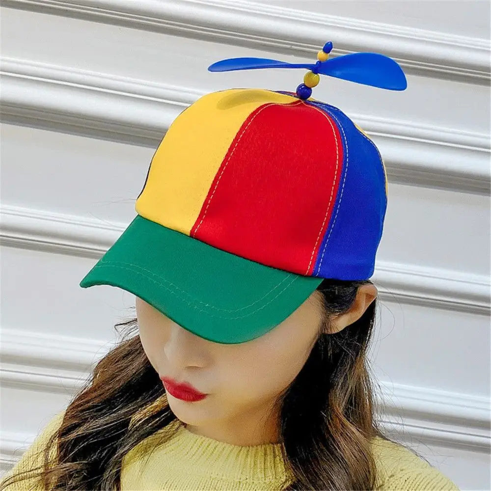 Rainbow Bamboo Dragonfly Baseball Cap Funny Helicopter Propeller Adventure Dad Hat Snapback Hat For Adult Kids Boys Girls