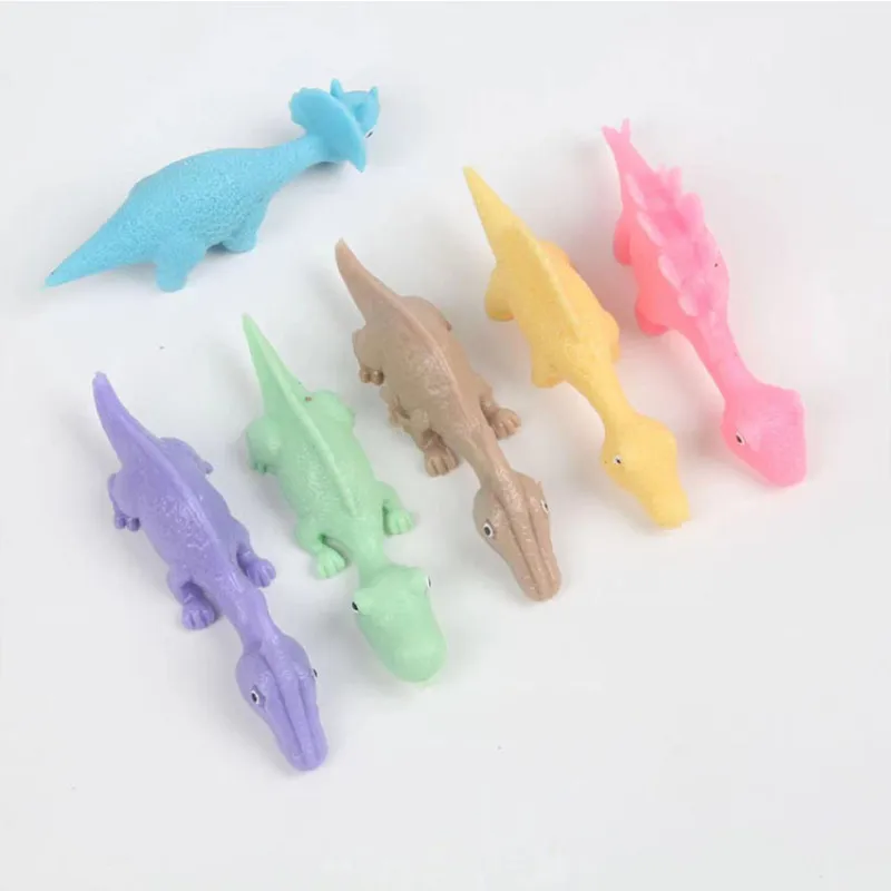 Novelty Creative Slingshot Dinosaur Toy Fun Tricky Slingshot Target Dinosaur Decompression TPR Toy