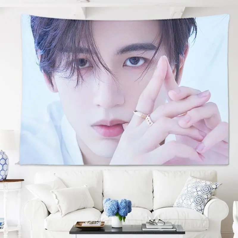 Zhang Linghe Poster Background Cloth Surrounding Fans Responding To Aid Hanging Cloth Room Bedroom Bedside Decorative Wall