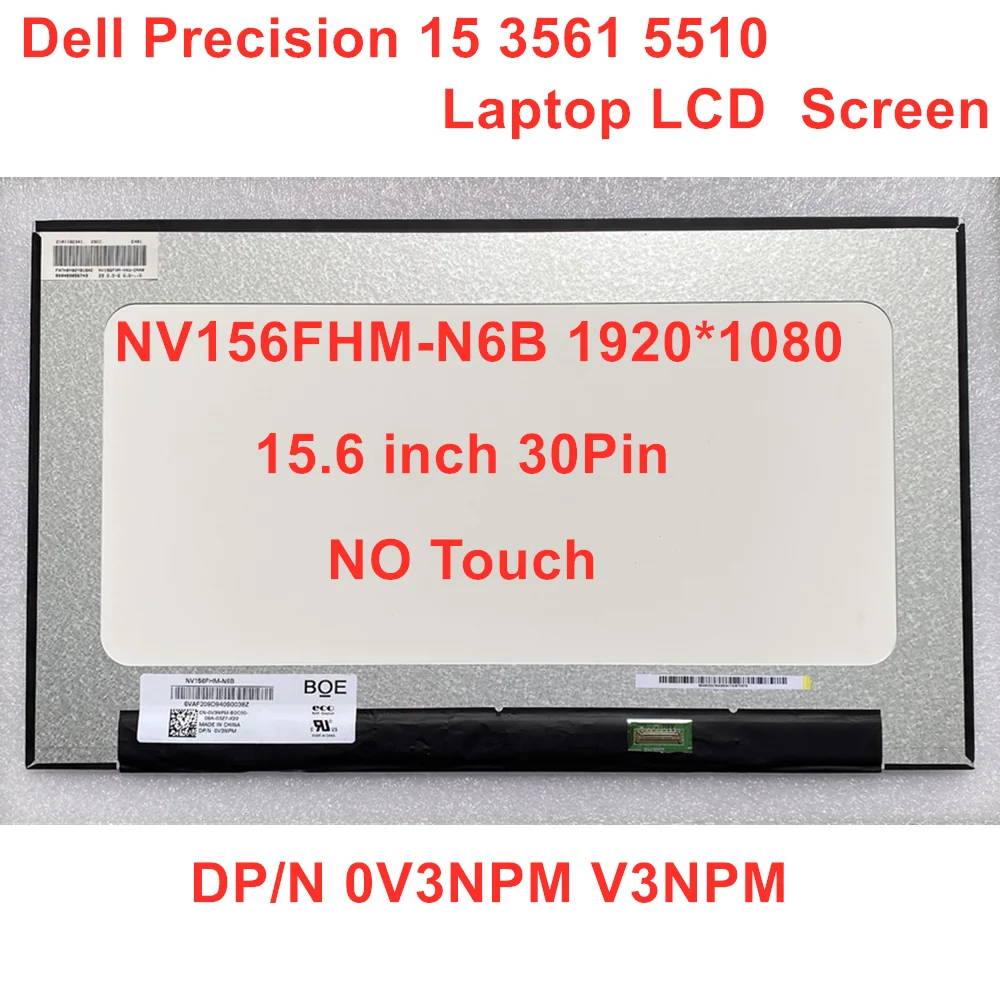 For Dell Precision 15 3561 5510 Laptop Lcd Screen 15.6 Inch 30pin