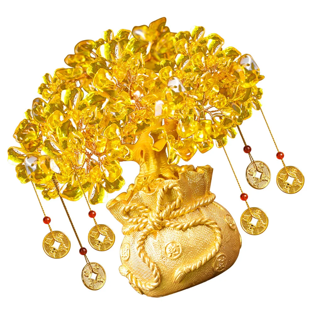 

Office Decor Lucky Tree Ornaments Tabletop Desktop Adornment Chinese Decoration Good Fortune