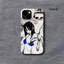 Chic INS Cool Girl Silicone Phone Case - iPhone 12 Pro (Style 1)