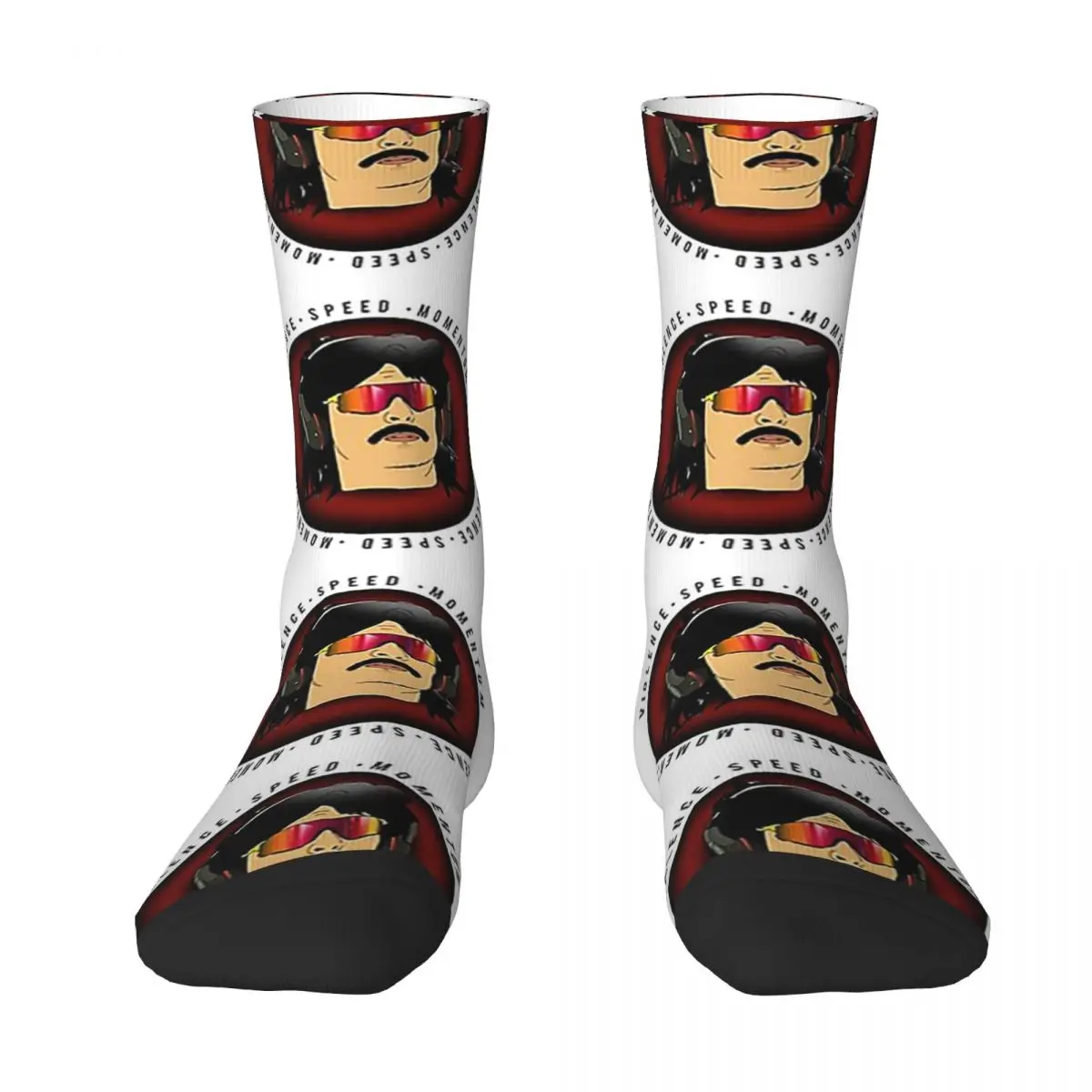 

All Seasons Crew Stockings Dr Disrespect Socks Harajuku Crazy Hip Hop Long Socks Accessories for Men Women Birthday Present