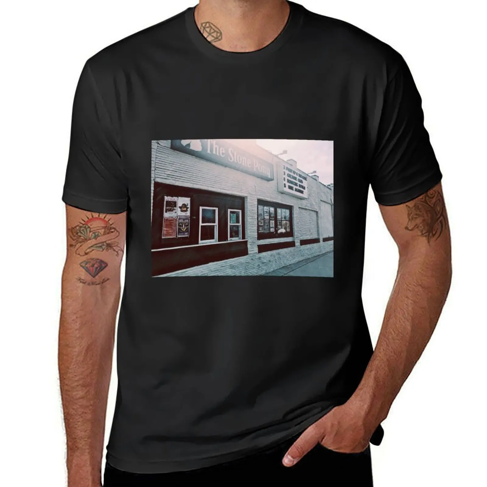 

Stone Pony T-shirt animal prinfor boys plus size tops aesthetic clothes workout shirts for men