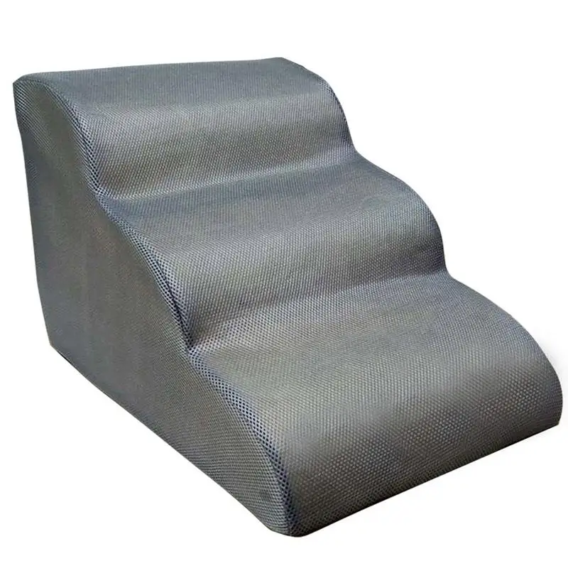 

Dog Pet Stairs 3 Ladder Brown Sponge Removable Detachable Sofa Bed House Dogs Cats Pet Ladder Climbing Stairs