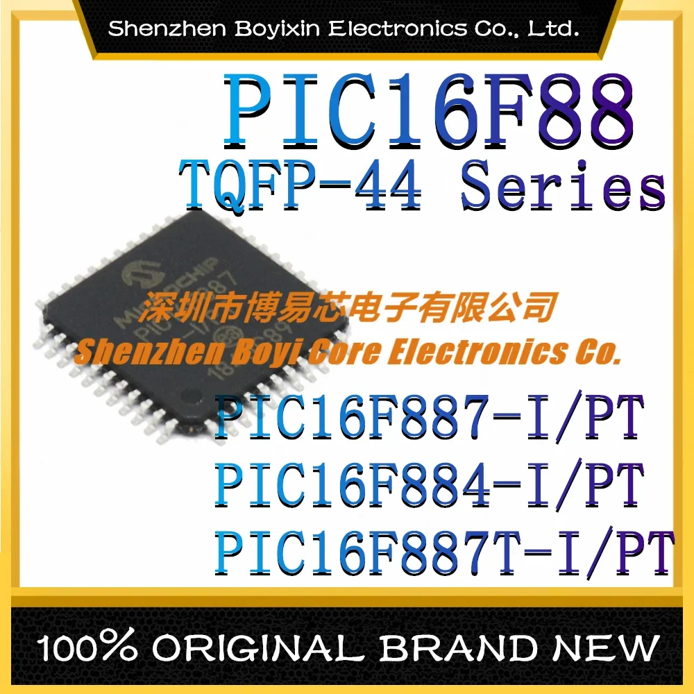 PIC16F887-I/PT PIC16F884 PIC16F887T Package: TQFP-44 Microcontroller (MCU/MPU/SOC) IC Chip pic16f59 i pt pic16f74 pic16f724 pic16f747 pic16f777 pic16f871 pic16f884 pic16f887 pic16f917 pic16f1519 8 bit mcu ic chip fo pcb