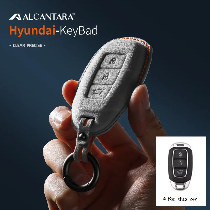 

Alcantara High-quality Car Key Case Cover Holder Key Shell Buckle For Hyundai Sonata Lafesta Elantra Santafe Mistra Ix25 Ix35