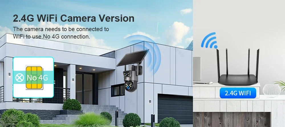 4K 8MP UBOX Solar Camera 4G SIM/WiFi 20XOptical Zoom 2-Screens Sloar Battery IP