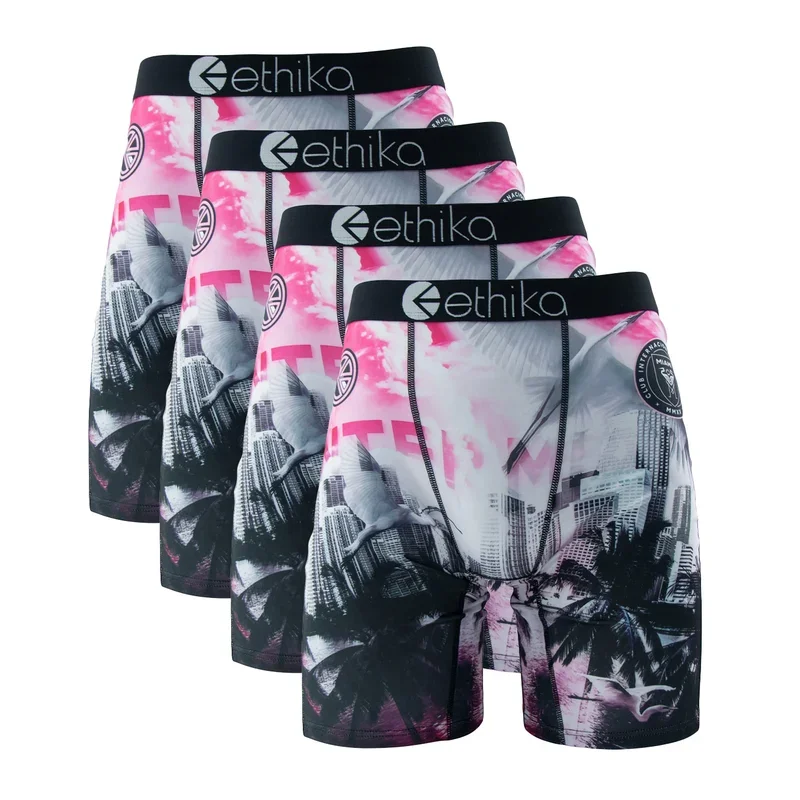4PCs Ethika Sexy Men Underwear Boxer Shorts Hot Printed Panties Lingerie Man Underpants Boxershorts Plus Size Boxer Briefs XXXL 6