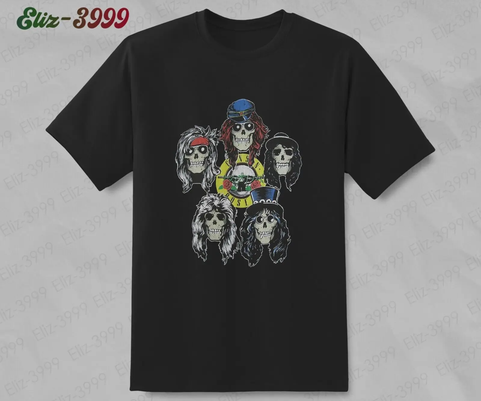 Retro Dell'Appetito Per Le Pistole Del Tour Di Distruzione N Roses Axl Rose Frank Ferrer T-Shirt