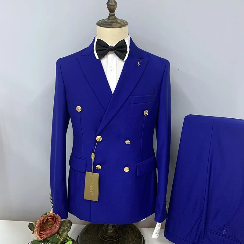 

X62-Large size formal suit for young men Korean style slim suit for groomsmen
