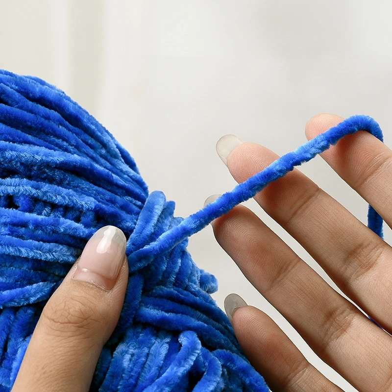 크리스마스 1PC100g 셔닐 원사 벨벳 원사 따뜻한 부드러운 뜨개질 뜨개질 바느질 스레드 DIY 스카프 스웨터 장갑 핸드백