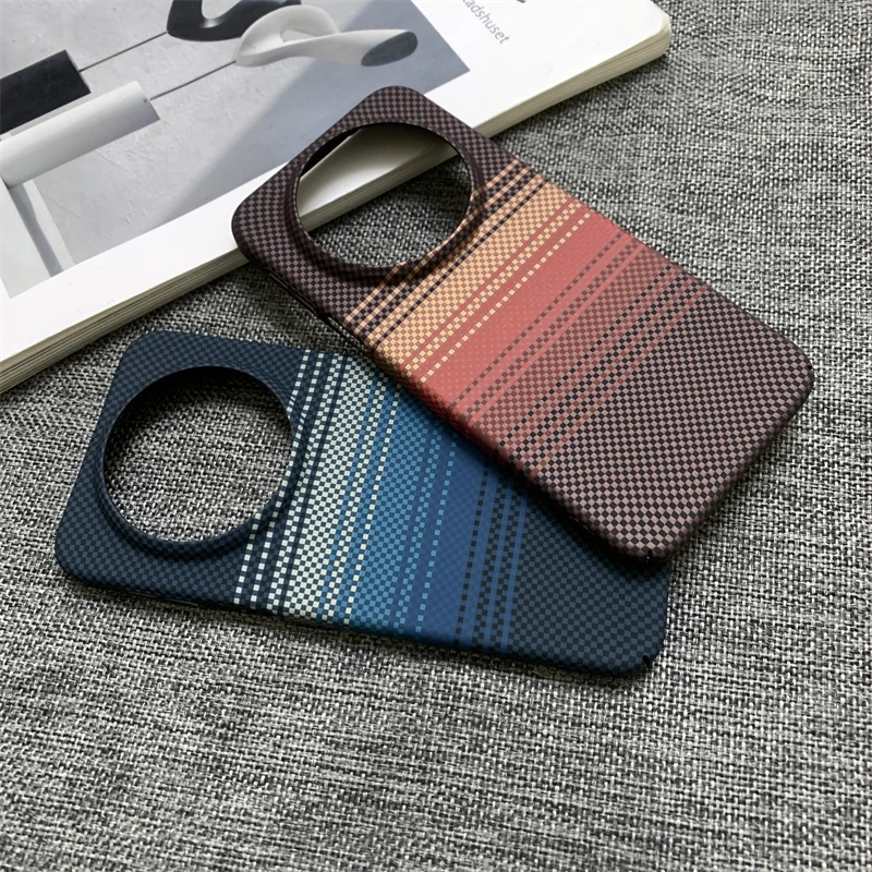 Luxury Carbon Fiber Texture Frameless Phone Case with Heat Dissipation Bumper Cover