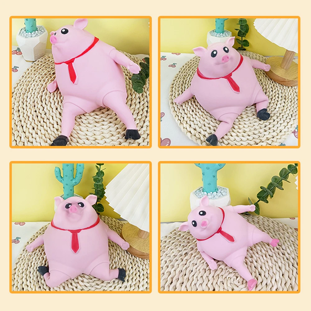 Piggy Stress Toy Stretch Creative Sensory Toy Rebound Pig Stress Relief Funny Squeeze Soft Pig For Adults Kids small animals,stress ball toys