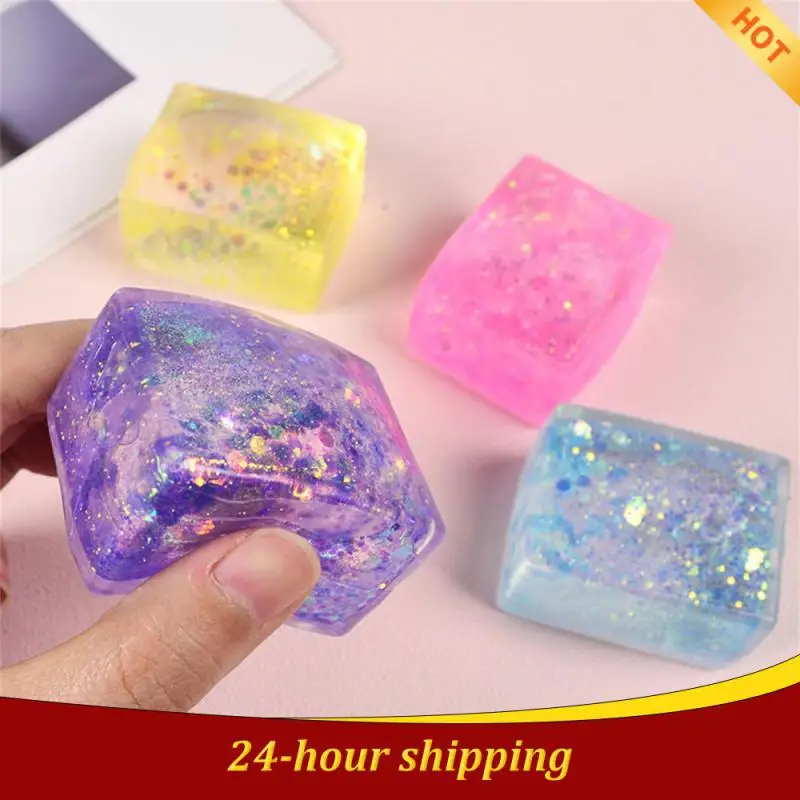 

Cartoon Pinch Fun Aurora Gold Powder Cooling Effect Comfortable Feel Relieve Stress Slow Rebound Big Ice Cubes Durable Materials