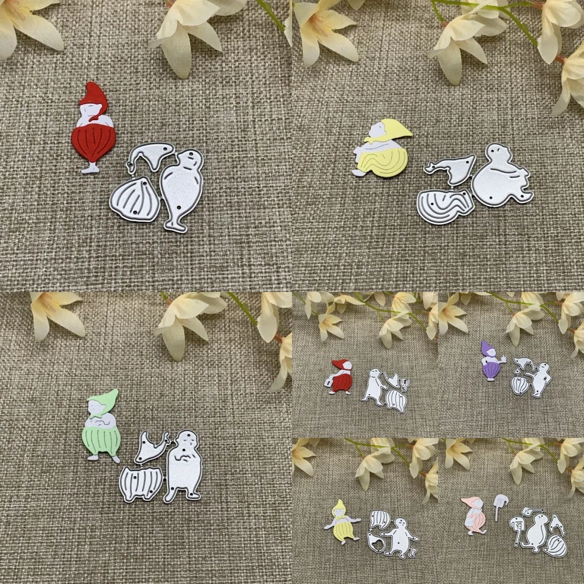Neue Weihnachtsbox-Gnom-Metall-Stanzformen, Schablonen für DIY-Scrapbooking, dekorative Prägung, Handarbeit, Stanzform, Schablone