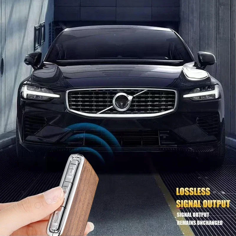 베스트셀러 100% 천연 나무 자동차 키 케이스 쉘 커버 (볼보 S60 S90 XC40 XC60 XC90 V60 V90 C30, 폴스타 1 2 호환)