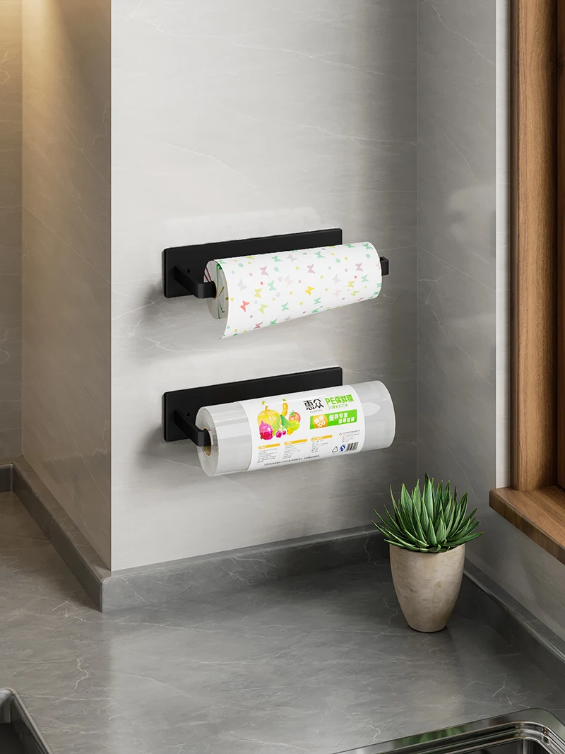 Towel Holder Towel Rack Stainless Steel Paper Towel Holder Self-adhesive