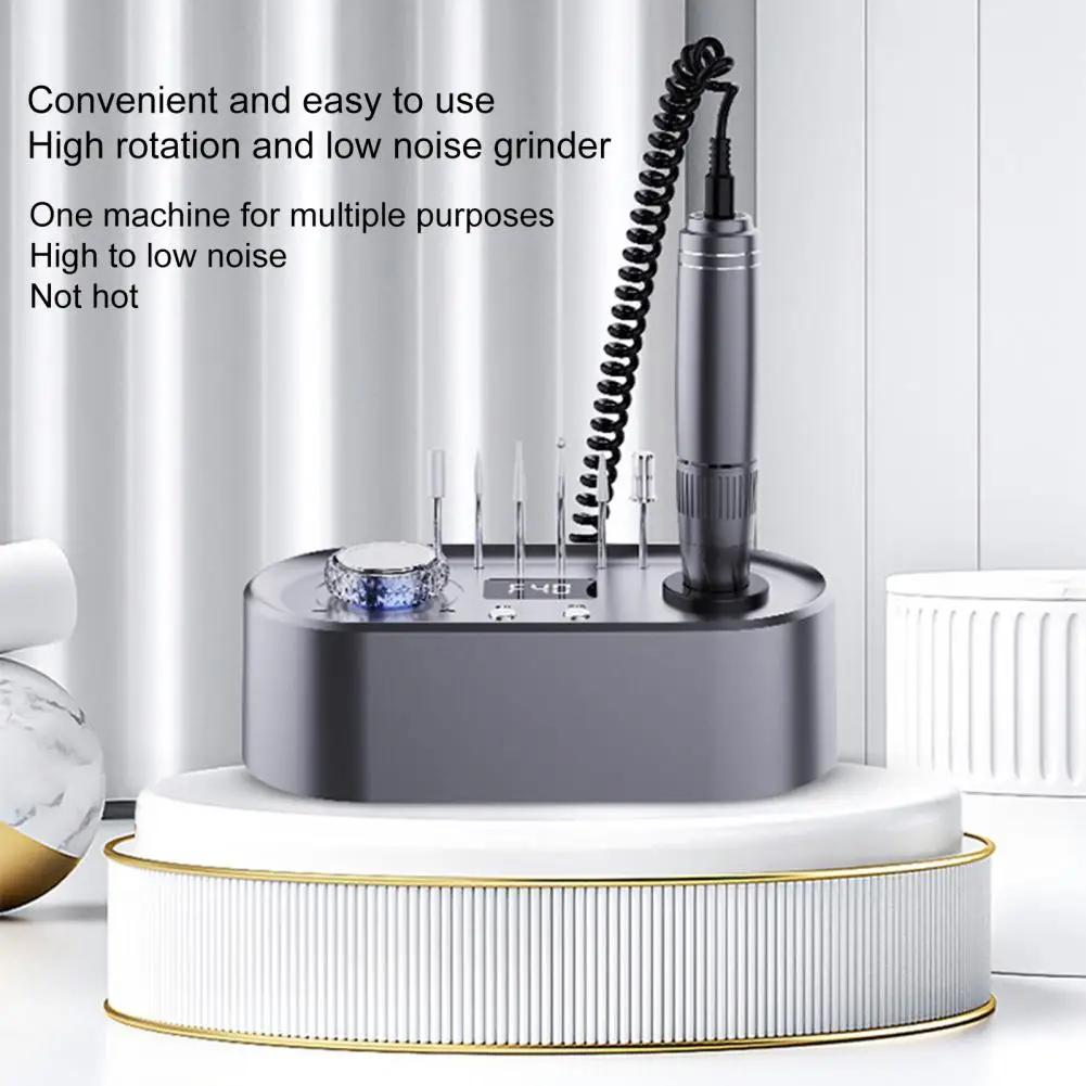 Nail Polish Machine 40000rpm High Speed Low Noise Adjustable Professional Handheld Toenail