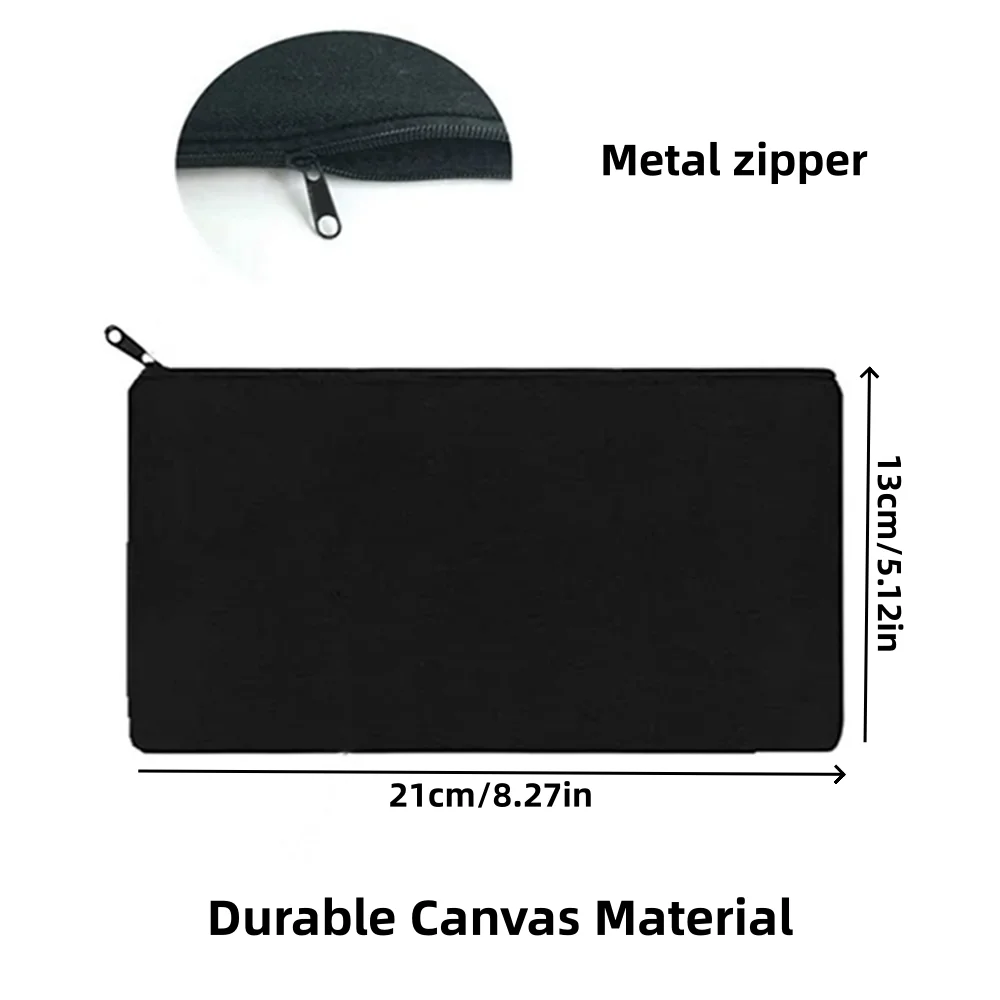 10/20Pcs Customized Canvas Pouch With Zipper Bulk Makeup Bag Creative Painting Student Stationery Cosmetic Bag (8.27×4.92 in) 3