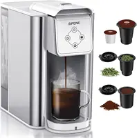 SIFENE Single Serve Coffee Machine, 3 in 1 Pod Coffee Maker For K-Pod Capsule, Ground Coffee Brewer, Leaf Tea Maker, White 1