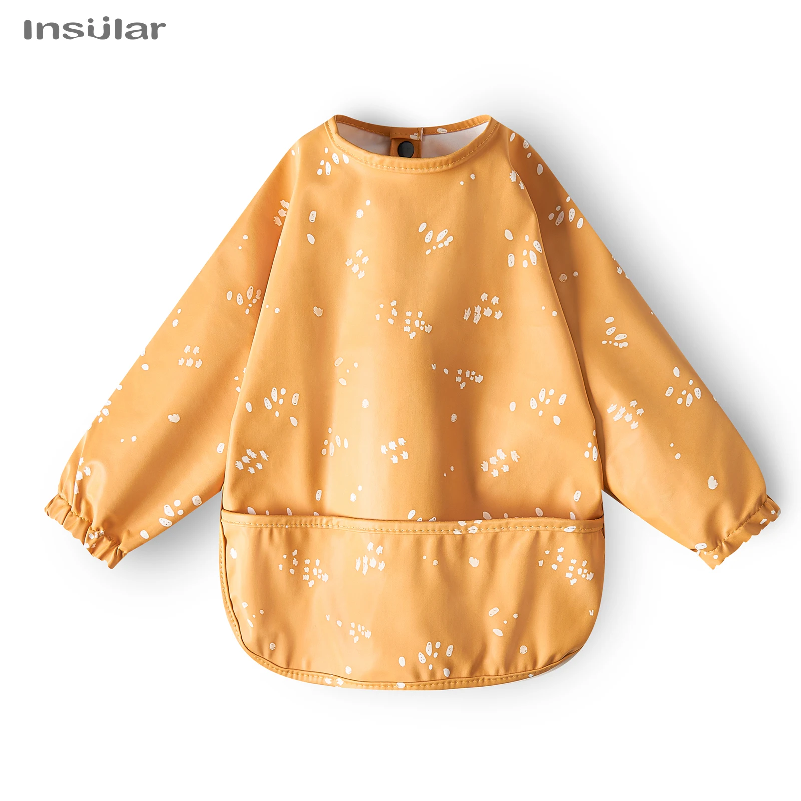 Waterproof Long Sleeve Baby Feeding Bib with Pocket