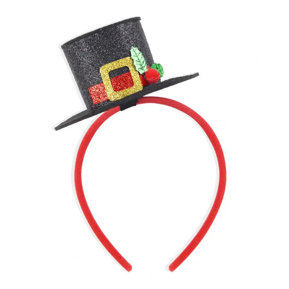 Christmas Headbands for Parties Photos Snowman Reindeer Santa Hat Antlers Plastic Festive Hair Hoop