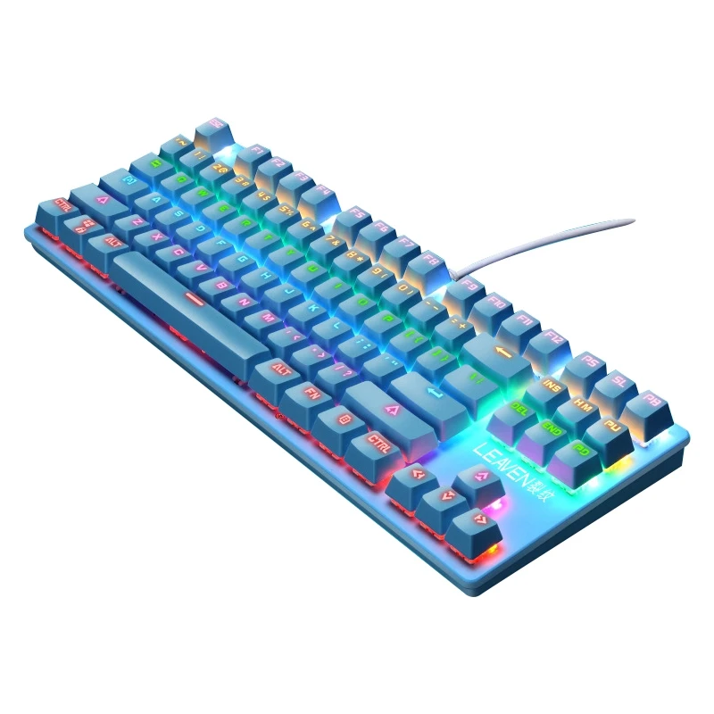 Leaven K550 Mechanical Gaming Keyboard Ergonomic Waterproof RGB Backlit  Wired Keyboard for Computer, PC(87Keys)Blue|Keyboards| - AliExpress