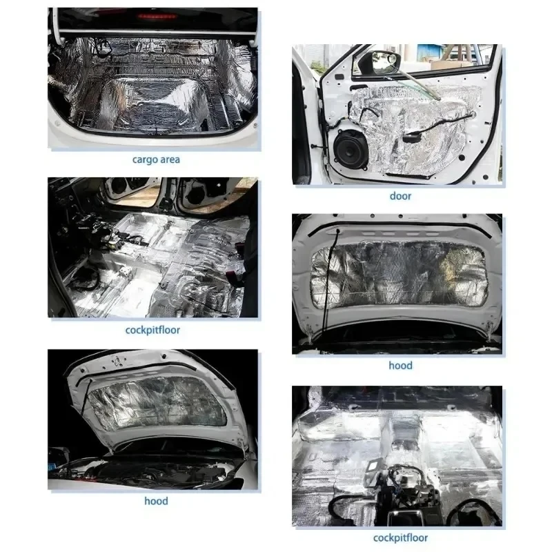 Sound Proof Mat Car Hood Engine Sound Deadening Truck SUV Door Roof Thermal Shield
