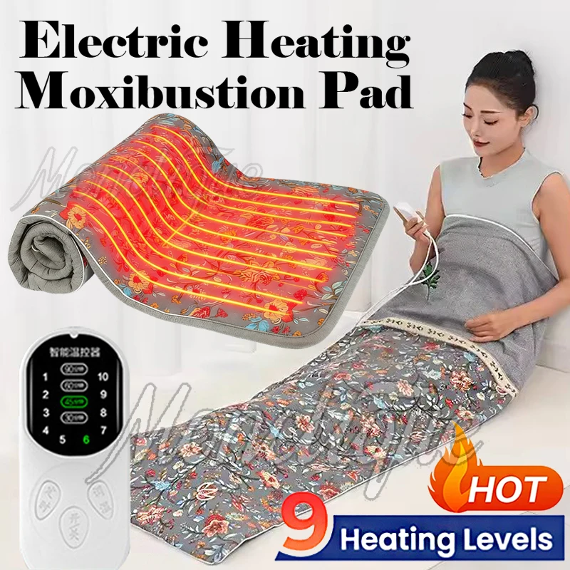 145x55cm Electric Heat Blanket 9Level Hot Compress Pad for Leg Back Body Warmer Adjustment Wormwood Temperature Fast Thermal Mat