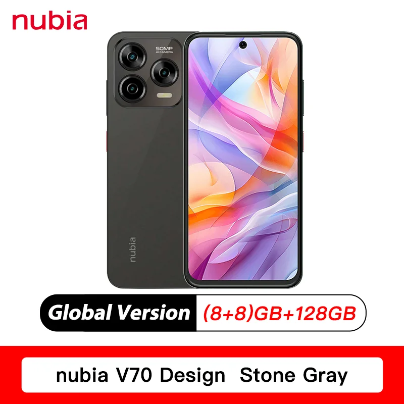 Nubia V70 Design Global Version Mobile Phone 50MP Camera 6.7'' HD+