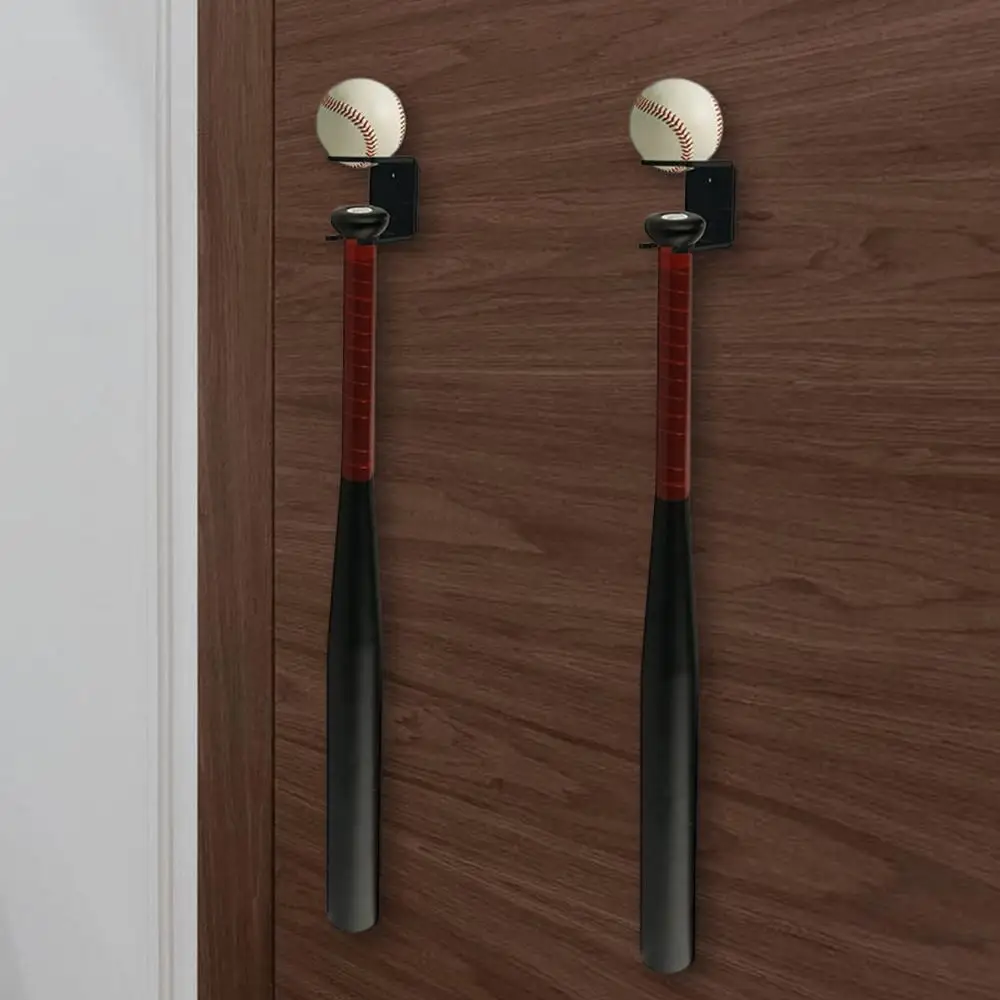 Baseball Bat Display Wall Mount – Acrylic Bat & Ball Holder for Vertical Space-Saving Display