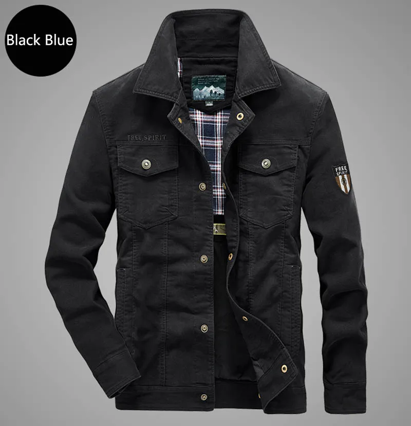 Men's Lightweight Cotton Military Jackets Spring Autumn Casual
