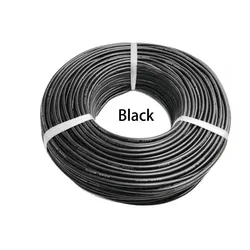 Durable Soft Silicone Heat - Resistant Power Cable for Electrical Applications (Black Color)