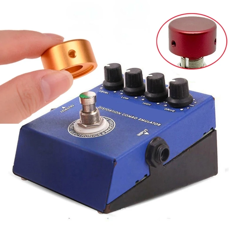 Guitar Effect Pedal Foot Nail Caps Pad Cover Aluminum Alloy Tools Parts Foot Switch Toppers Knobs G99D
