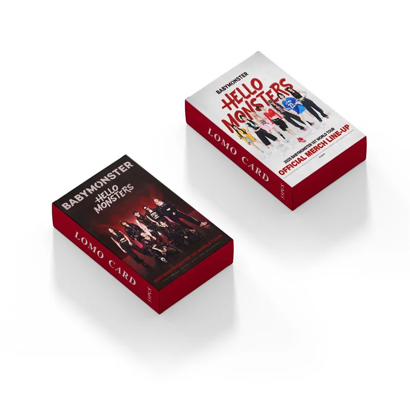 Album Cards Lomo Cards Bookmark Postcard 55pcs/set BABYMONSTER Album LOMO Card Hello Monsters Laser Card Postcard AHYEON HARAM RUKA ASA Collectible Gift Hologram