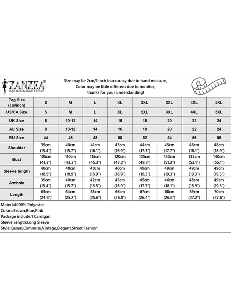 Polyester Long Sleeve Cardigan for Women Autumn Winter