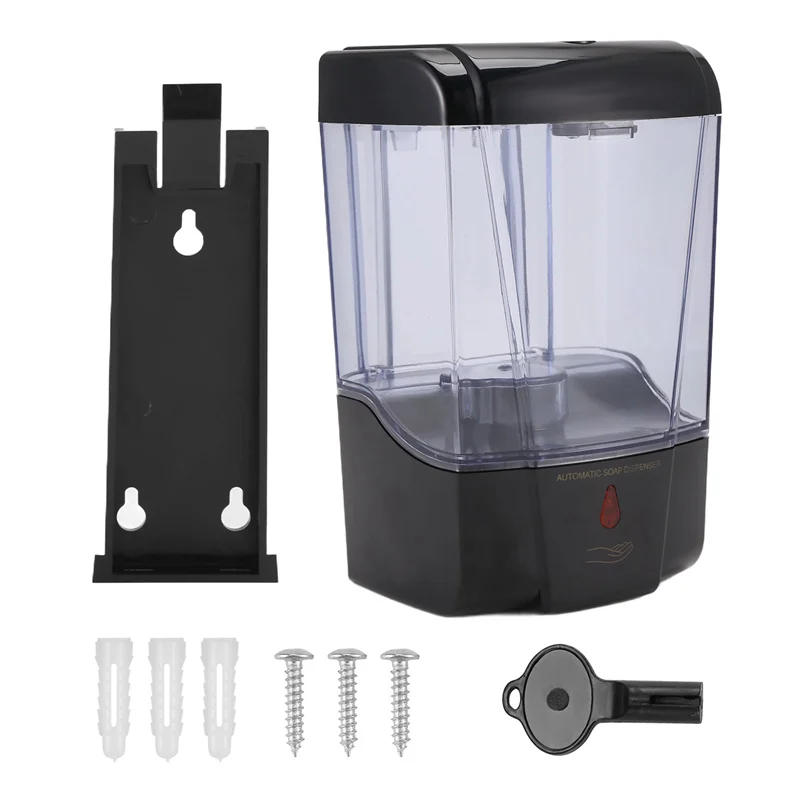 Y17A เครื่องจ่ายสบู่อัตโนมัติ, Touchless อินฟราเรด Motion Sensor, 700Ml Wall Mount ฟรีสําหรับห้องน้ําห้องครัวโรงแรม 1