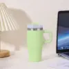 14oz Car Mug with Handle Double-layer Vacuum Coffee Cup Portable Sport Water Bottle 304 Stainless Steel Travel Thermal Cup 6