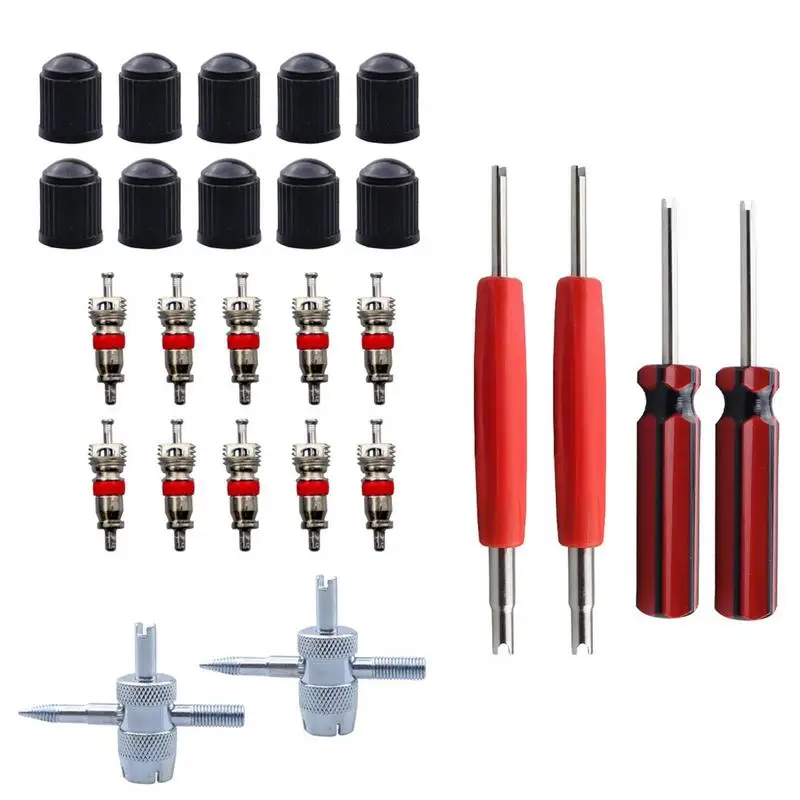 

Tire Valves Stem Removal Tool Durable Rust Resistant Car Bike Valve Core Stem Removal Tool Single Double Ends Tire Repair tools