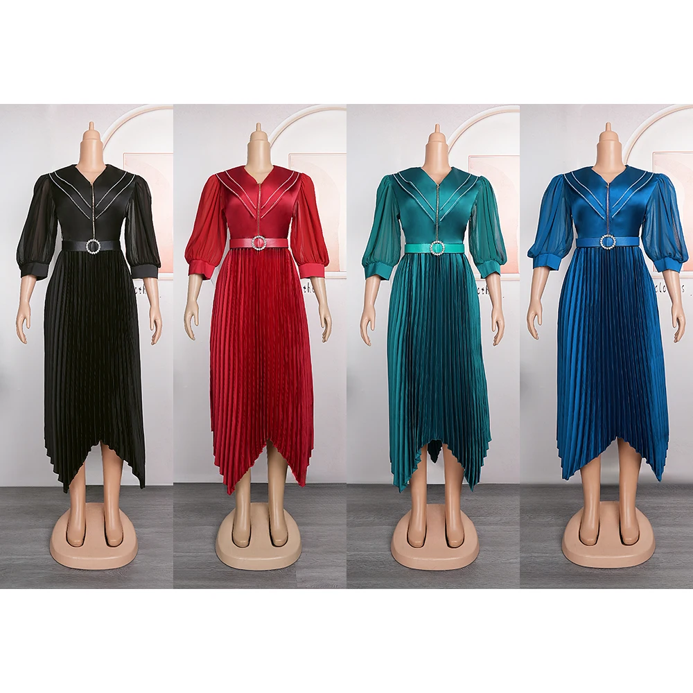 MD African Clothing Muslim Wedding Party Robe Jilbab Abaya Lady Dubai Turkish Africa Plus-Size Women's Dress Chiffon Maxi Dress