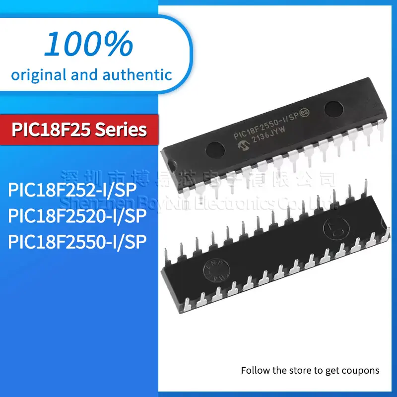 

Original genuine PIC18F2550-I/SP PIC18F252-I/SP PIC18F2520-I/SP Encapsulated PDIP-28